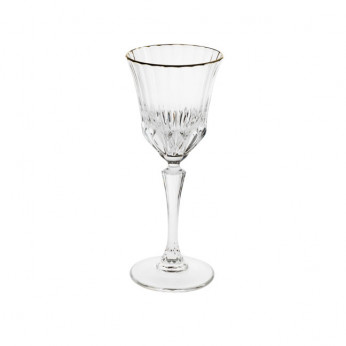Brandani Set 6 pezzi calici in cristallo con bordo dorato dalle classiche ed eleganti Oh my Gold