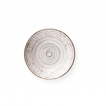 Brandani Set 6 pezzi piatti fondi in ceramica dalle linee rustiche Serendipity