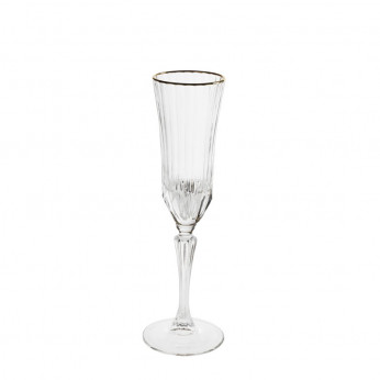 Brandani Set 6pz bicchieri flute in vetro Oh my Gold