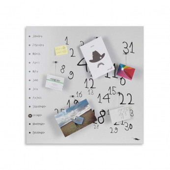 Design Object Lavagna magnetica con calendario e componenti magnetici calamitati "KROK 1" 