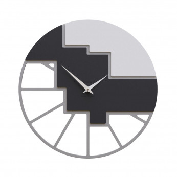 CalleaDesign Orologio da parete rotondo in legno dal design moderno ed elegante Scalea