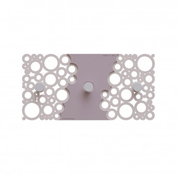 CalleaDesign Appendiabiti da parete con pannello in legno e 3 pomelli dal design moderno Bollicine