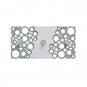 CalleaDesign Appendiabiti da parete con pannello in legno e 3 pomelli dal design moderno Bollicine
