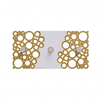 CalleaDesign Appendiabiti da parete con pannello in legno e 3 pomelli dal design moderno Bollicine