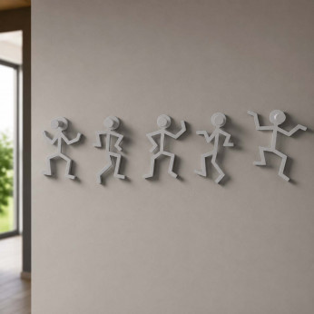 CalleaDesign Appendiabiti da parete moderno per camerette design moderno con omini Omini