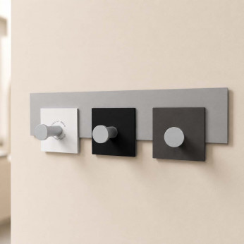 CalleaDesign Appendiabiti moderno da muro in legno con 3 ganci CoatRack