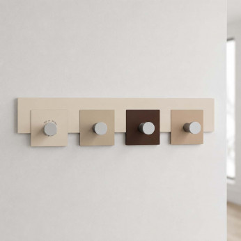 CalleaDesign Appendino a muro design moderno in legno con 4 ganci CoatRack