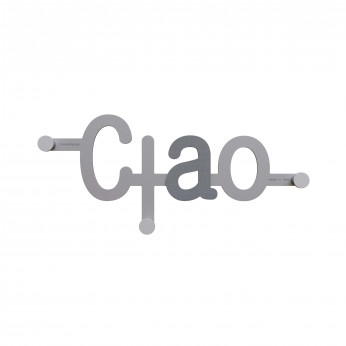 CalleaDesign Appendino da parete in legno dal design moderno con scritta Ciao