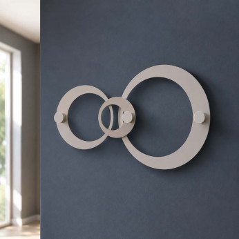 CalleaDesign Attaccapanni a muro con cerchi in legno dal design moderno Hoops