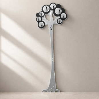 CalleaDesign Attaccapanni a muro moderno in legno a forma di albero con ganci in alluminio Albero