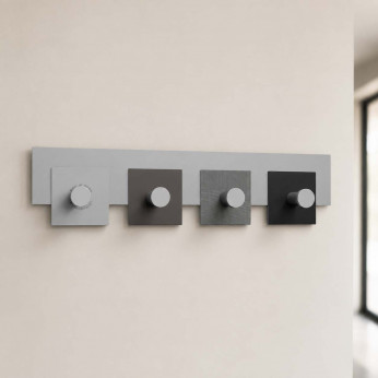 CalleaDesign Attaccapanni a parete moderno in legno decorativo con 4 ganci CoatRack