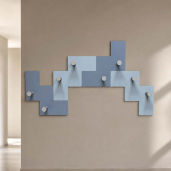 CalleaDesign Attaccapanni da parete da ingresso moderno con 8 ganci in alluminio Clo Clo