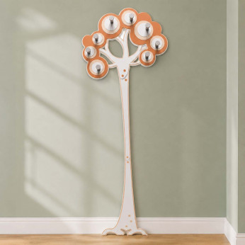 CalleaDesign Attaccapanni da parete per ingresso a forma di albero in legno con 8 ganci Albero