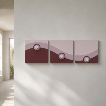 CalleaDesign Attaccapanni ingresso con pannelli quadrati in legno e 3 ganci in alluminio Sophia