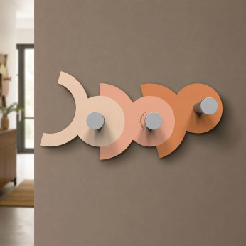 CalleaDesign Attaccapanni per cameretta struttura in legno con 3 ganci in alluminio DienneA