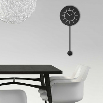 CalleaDesign Orologio da parete a pendolo in legno dal design moderno Philip