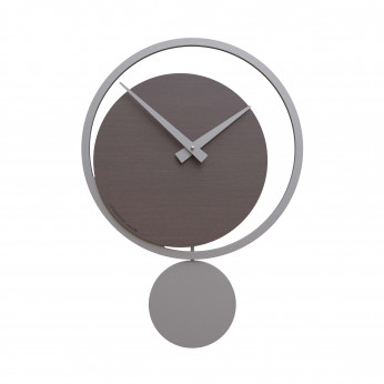 CalleaDesign Orologio da parete a pendolo in legno dal design moderno Eclipse