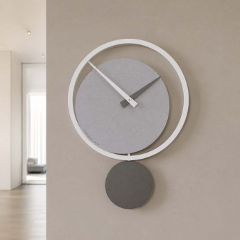CalleaDesign Orologio da parete a pendolo in legno dal design moderno Eclipse
