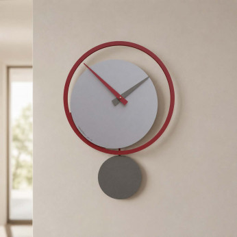 CalleaDesign Orologio da parete a pendolo in legno dal design moderno Eclipse