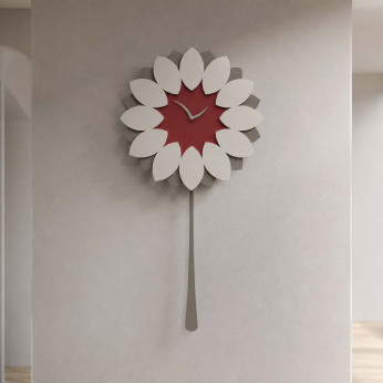 CalleaDesign Orologio da parete a pendolo in legno dal design moderno ed elegante Flip
