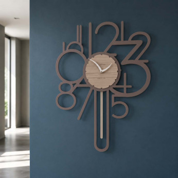 CalleaDesign Orologio da parete a pendolo in legno dal design moderno ed elegante Joseph