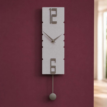 CalleaDesign Orologio da parete a pendolo in legno dal design moderno ed elegante Rock