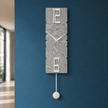 CalleaDesign Orologio da parete a pendolo in legno dal design moderno ed elegante Rock