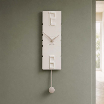 CalleaDesign Orologio da parete a pendolo in legno dal design moderno ed elegante Rock