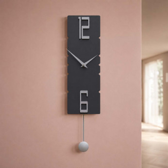 CalleaDesign Orologio da parete a pendolo in legno dal design moderno ed elegante Rock