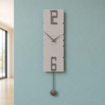 CalleaDesign Orologio da parete a pendolo in legno dal design moderno ed elegante Rock