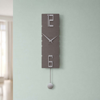 CalleaDesign Orologio da parete a pendolo in legno dal design moderno ed elegante Rock