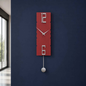 CalleaDesign Orologio da parete a pendolo in legno dal design moderno ed elegante Rock