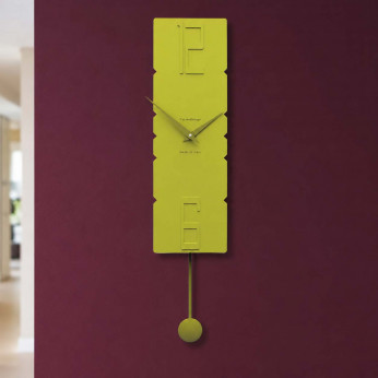 CalleaDesign Orologio da parete a pendolo in legno dal design moderno ed elegante Rock