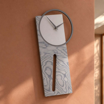 CalleaDesign Orologio da parete a pendolo in legno dal design moderno ed elegante Sherlock