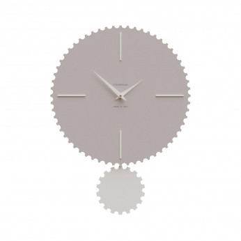 CalleaDesign Orologio da parete moderno con pendolo in legno sagomato e finiture eleganti Riz