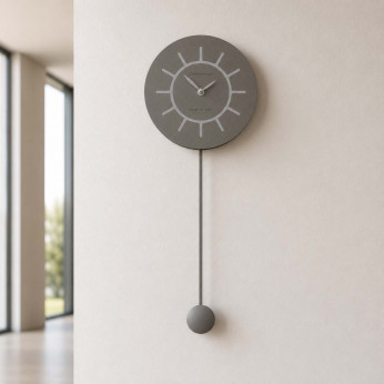 CalleaDesign Orologio da parete a pendolo in legno dal design moderno Philip