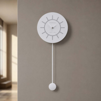 CalleaDesign Orologio da parete a pendolo in legno dal design moderno Philip