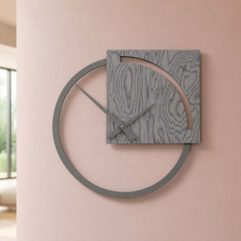 CalleaDesign Orologio da parete con quadrante rotondo il legno dal design moderno ed elegante Karl