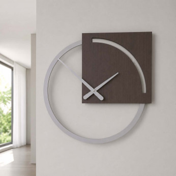 CalleaDesign Orologio da parete con quadrante rotondo il legno dal design moderno ed elegante Karl