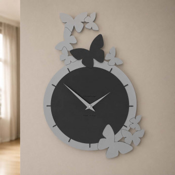 CalleaDesign Orologio da parete particolare in legno con farfalle Farfalle Danzanti