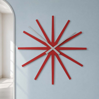 CalleaDesign Orologio da parete moderno in legno dal design particolare Frizz