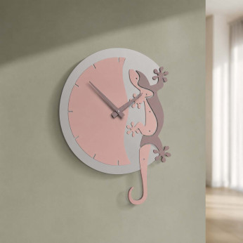 CalleaDesign Orologio da parete Geco Arrampicante