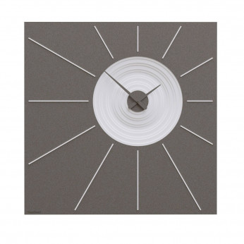 CalleaDesign Orologio da parete quadrato di design moderno in legno effetto tridimensionale Helios