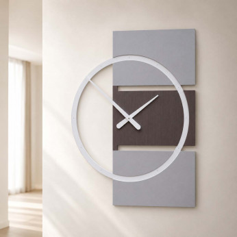 CalleaDesign Orologio da parete grande in legno dal design moderno ed elegante Adam