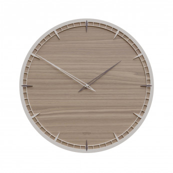 CalleaDesign Orologio da parete grande rotondo in legno dal design moderno ed elegante Eloise