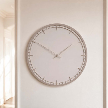 CalleaDesign Orologio da parete grande rotondo in legno dal design moderno ed elegante Eloise