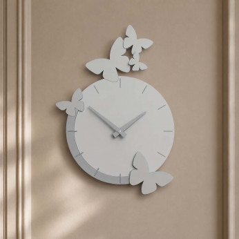 CalleaDesign Orologio da parete in legno Il volo delle farfalle