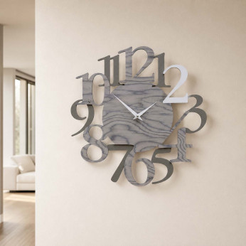 CalleaDesign Orologio da parete in legno con numeri dal design moderno Russell