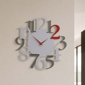 CalleaDesign Orologio da parete in legno con numeri dal design moderno Russell