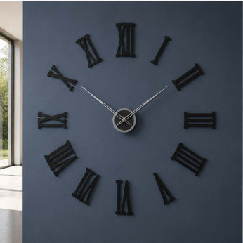 CalleaDesign Orologio da parete in legno con numeri romani dal design moderno da Vinci